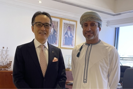 H.E. Salim Al Aufi, Minister of Energy and Minerals with President and CEO Kakinoki