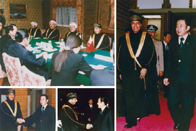 From the meeting of H.H. Sayyid Fahd bin Mahmoud Al Said, Deputy Prime Minister for the Council of Ministers, with H.E. Prime Minister Ryutaro Hashimoto, during his visit to Japan in 1997